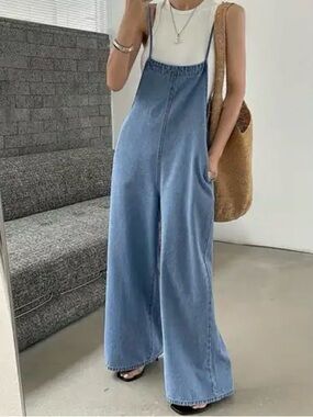 BN Loose Wide Leg Denim Overall